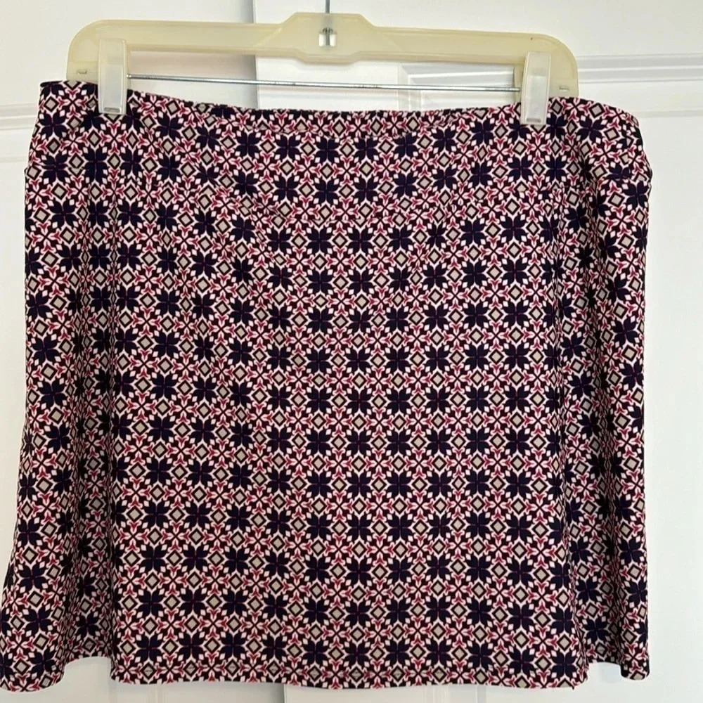 Jude Connally Pink and Navy Patterned Skort
